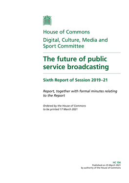 The Future of Public Service Broadcasting