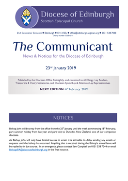 The Communicant 23 January 2019