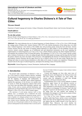 Cultural Hegemony in Charles Dickens's a Tale of Two Cities