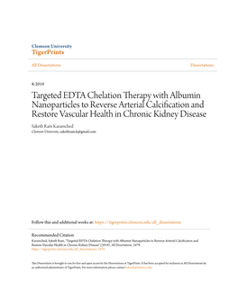 Targeted EDTA Chelation Therapy with Albumin Nanoparticles To