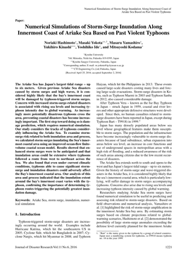 Numerical Simulations of Storm-Surge Inundation Along Innermost Coast of Ariake Sea Based on Past Violent Typhoons