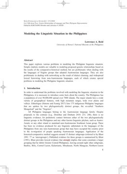Modeling the Linguistic Situation in the Philippines