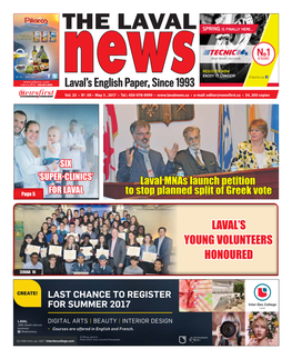Laval's English Paper, Since 1993 LAVAL's YOUNG VOLUNTEERS