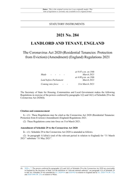 (Amendment) (England) Regulations 2021