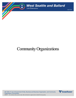 Community Organizations