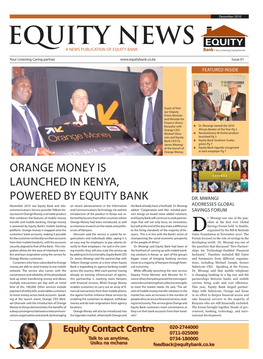 Orange Money Is Launched in Kenya, Powered by Equity