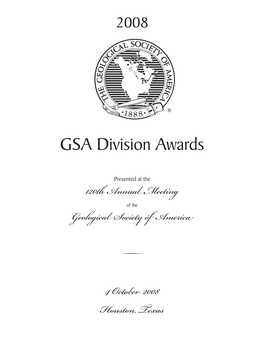 GSA Division Awards