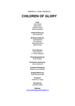 Children of Glory