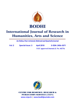 April 2018 E-ISSN: 2456-5571 UGC Approved Journal (J