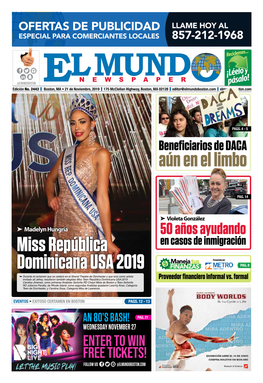 Miss República Dominicana USA 2019 La Ciudad De Boston Como Un Ícono Del ➥➥Orlando Genao, Reconocido Merengue Dominicano