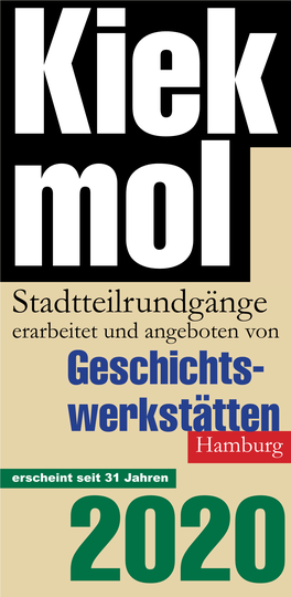 Geschichts- Werkstätten Hamburg Erscheint Seit 31 Jahren 2020 Liebe Freundinnen Und Freunde Der Geschichtswerkstätten