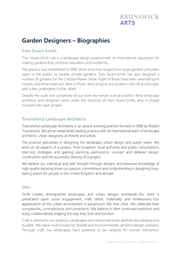 Garden Designers – Biographies