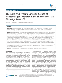 The Scale and Evolutionary Significance of Horizontal Gene