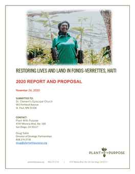 Restoring Lives and Land in Fonds-Verrettes, Haiti