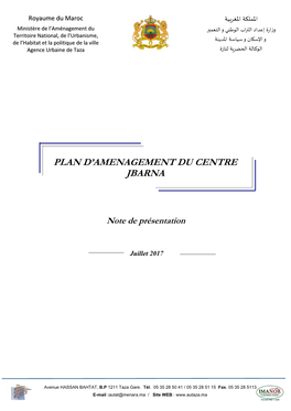 Plan D'amenagement Du Centre Jbarna