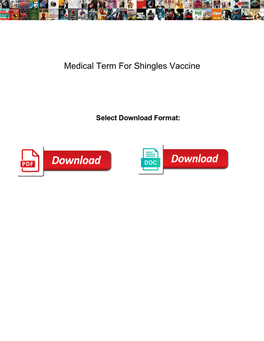 Medical Term for Shingles Vaccine