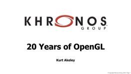 20 Years of Opengl