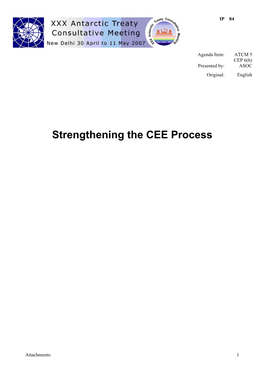 Strengthening the CEE Process