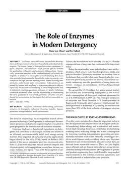 The Role of Enzymes in Modern Detergency