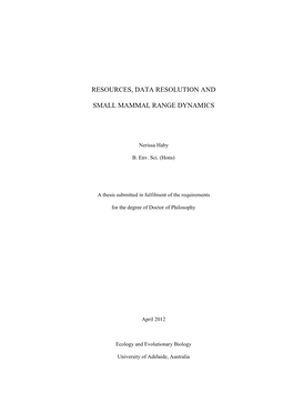 Small Mammal Population Dynamics and Range Shifts with Climate