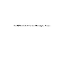 The MG Chemicals Professional Prototyping Process