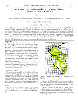 (Diptera: Culicidae). Journal of Vector Ecology, 32(2), 235– Comenianae, 40, 75–114