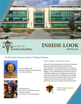 INSIDE LOOK Christian Bioethics WINTER 2021