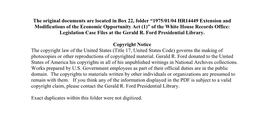 1975/01/04 HR14449 Extension and Modifications of the Economic Opportunity Act (1)” of the White House Records Office: Legislation Case Files at the Gerald R