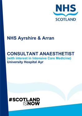 NHS Ayrshire & Arran CONSULTANT ANAESTHETIST