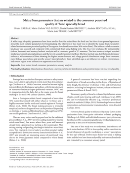 Maize Flour Parameters That Are Related to the Consumer Perceived