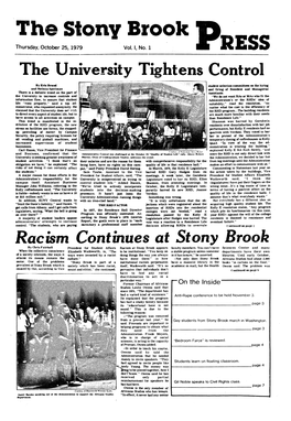 The Stony Brook Thursday, October 25, 1979 Vol