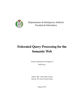 Federated Query Processing for the Semantic Web
