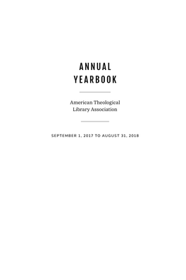 Annual Yearbook