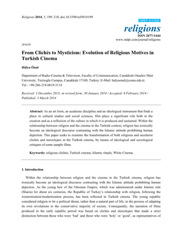 Evolution of Religious Motives in Turkish Cinema