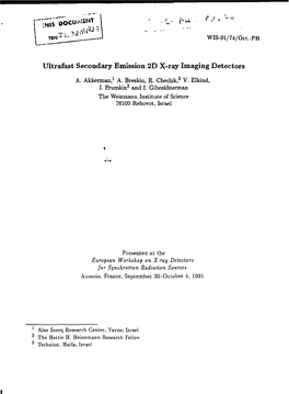 Ultrafast Secondary Emission 2D X-Ray Imaging Detectors