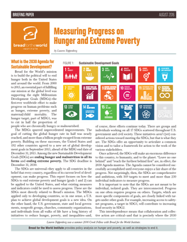 Measuring Progress on Hunger and Extreme Poverty