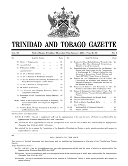 Trinidad and Tobago Gazette
