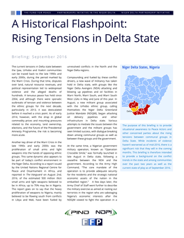 Rising Tensions in Delta State