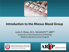 Introduction to the Rh Blood Group.Pdf