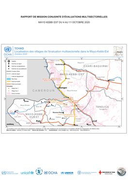 CAMEROUN TCHAD Localisation Des Villages De L'évaluation