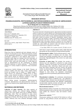 International Journal of Recent Scientific Research Research Vol