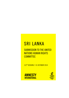 Sri Lanka Submission to the United Nations Human Rights Committee