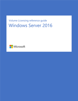 Windows Server 2016 Licensing Guide – May 2017