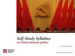 Self-Study Syllabus on China’S Domestic Politics