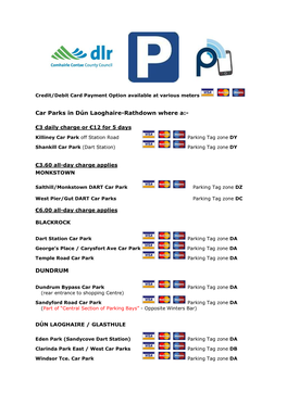 3 Euro to 10 Euro Parking Zones