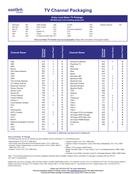 TV Channel Packaging for Business