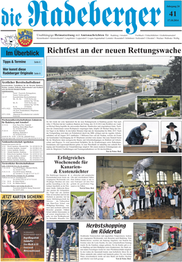 Richtfest an Der Neuen Rettungswache