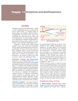 Histamine and Antihistaminics Chapter 11