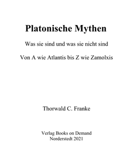 Buch: Platonische Mythen