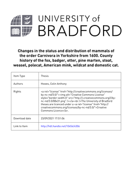 APPENDIX 4.3 Examples of Badger Persecution in Yorkshire